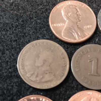 VARIOUS COINS WITH MISPRINT ON WHEAT PENNY THAT'S BLANK ON OBVERSE