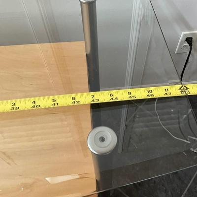 80’s Retro Glass Top Console/Entryway Table