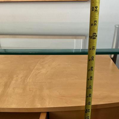 80’s Retro Glass Top Console/Entryway Table