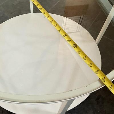 IKEA Round Glass White Couch Table