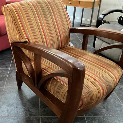 Art Deco Wood/Cloth Chair