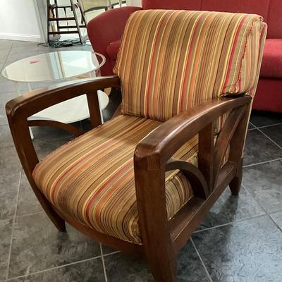 Art Deco Wood/Cloth Chair
