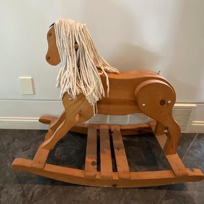Wooden Rocking Horse 33Hx36Lx16D Tail needs attaching