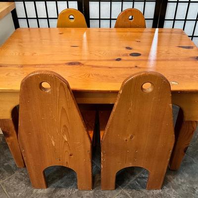 Children’s table and chairs 20Hx36Lx24D