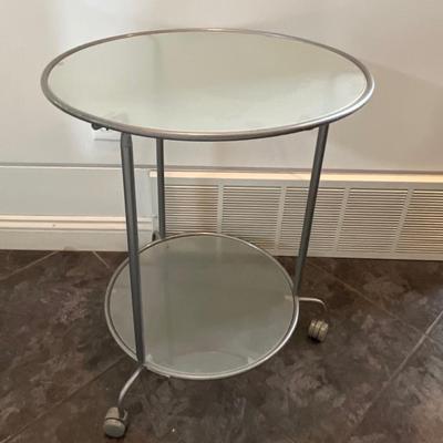 Frosted Glass Side Table 24x20