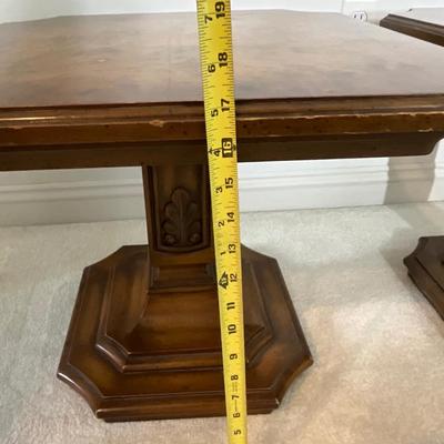 MCM Weiman Side Tables 20” square, 17in H