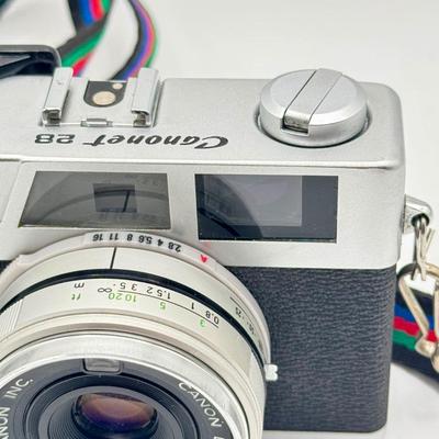 LOT 56K: Vintage Canon Canonet 28, 35mm Film Rangefinder Camera with Case