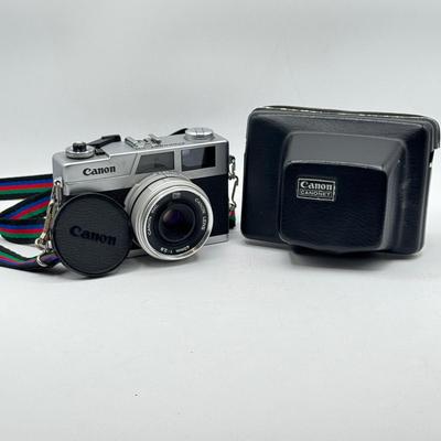 LOT 56K: Vintage Canon Canonet 28, 35mm Film Rangefinder Camera with Case
