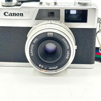 LOT 56K: Vintage Canon Canonet 28, 35mm Film Rangefinder Camera with Case