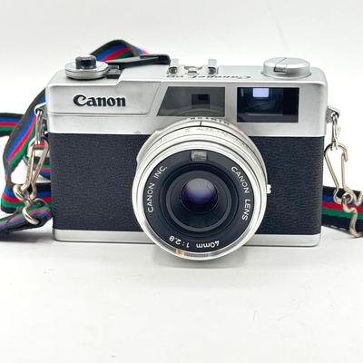 LOT 56K: Vintage Canon Canonet 28, 35mm Film Rangefinder Camera with Case