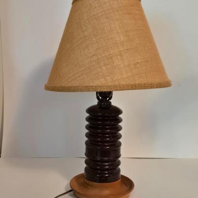 LOT 68D: Vintage Davis Birely Table Co, Side Table and Ceramic Table Lamp