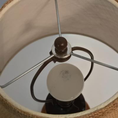 LOT 68D: Vintage Davis Birely Table Co, Side Table and Ceramic Table Lamp
