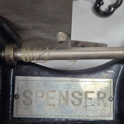 LOT 89L: Antique Spenser Hand Crank Sewing Machine, and Sew Many Sewing and Crafting Accessories and Tools (Did You See What I did There?)