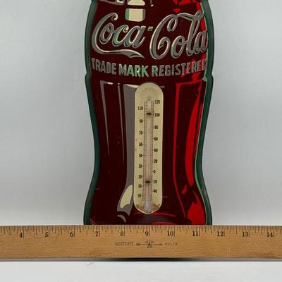 LOT 103K: Vintage Coca Cola Thermometer Sign