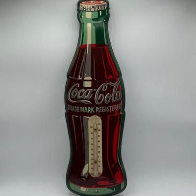 LOT 103K: Vintage Coca Cola Thermometer Sign