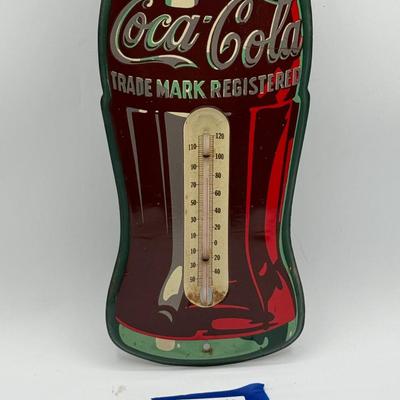 LOT 103K: Vintage Coca Cola Thermometer Sign