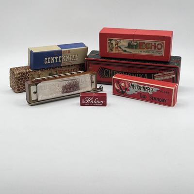 LOT 104K: Collection of Vintage German Hohner Harmonicas