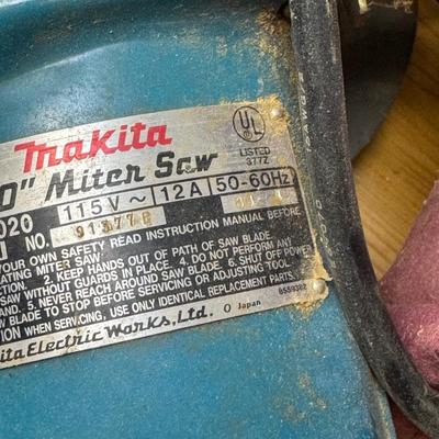 LOT 128B: Makita 10” Miter Saw LS1020