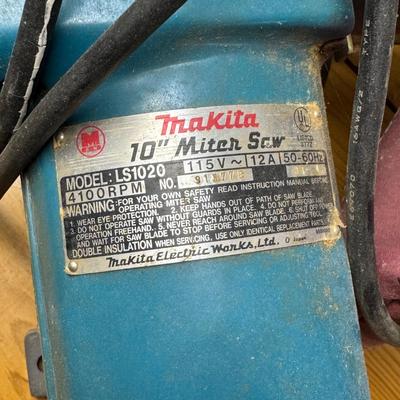 LOT 128B: Makita 10” Miter Saw LS1020