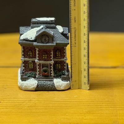 LOT 137B: Vintage Christmas Animated Light Fiber Optic Christmas Village and a Vintage Christmas Village Featuring LED Lights