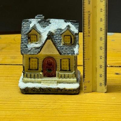 LOT 137B: Vintage Christmas Animated Light Fiber Optic Christmas Village and a Vintage Christmas Village Featuring LED Lights