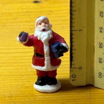 LOT 137B: Vintage Christmas Animated Light Fiber Optic Christmas Village and a Vintage Christmas Village Featuring LED Lights