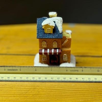LOT 137B: Vintage Christmas Animated Light Fiber Optic Christmas Village and a Vintage Christmas Village Featuring LED Lights