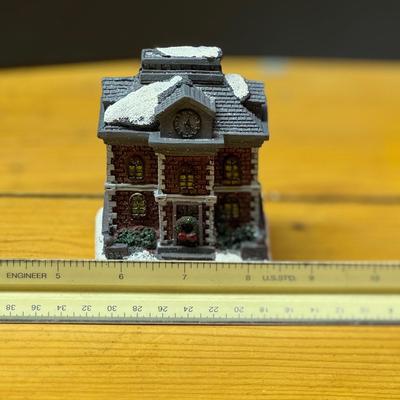 LOT 137B: Vintage Christmas Animated Light Fiber Optic Christmas Village and a Vintage Christmas Village Featuring LED Lights