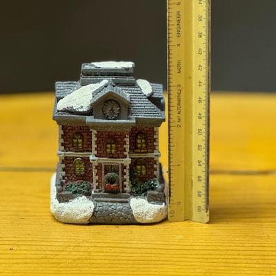 LOT 137B: Vintage Christmas Animated Light Fiber Optic Christmas Village and a Vintage Christmas Village Featuring LED Lights