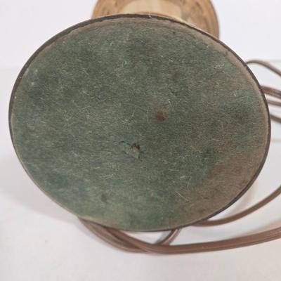LOT 161D: Vintage Cast Iron Slag Glass Lamp