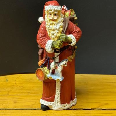 LOT 180B: Christmas in July! Lenox Christmas Plate, Couple of Stockings, Santa Figures and More!