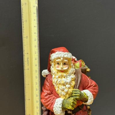 LOT 180B: Christmas in July! Lenox Christmas Plate, Couple of Stockings, Santa Figures and More!