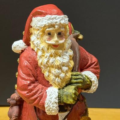 LOT 180B: Christmas in July! Lenox Christmas Plate, Couple of Stockings, Santa Figures and More!