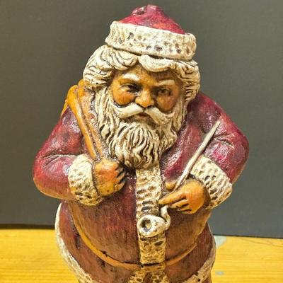 LOT 180B: Christmas in July! Lenox Christmas Plate, Couple of Stockings, Santa Figures and More!