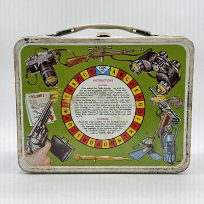 LOT 188K: Vintage Thermos Secret Agent Metal Lunchbox