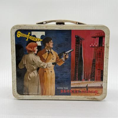 LOT 188K: Vintage Thermos Secret Agent Metal Lunchbox