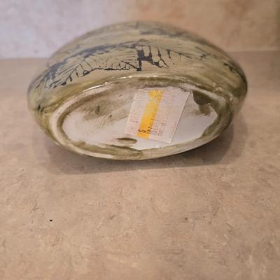 Handcrafted Pottery Vase Lot – Leaf Print & Sculpted Glaze Designs