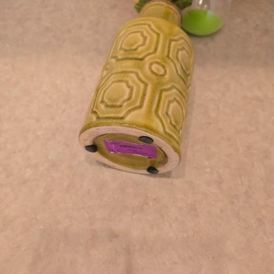 Eclectic Decor Lot – Ceramic Vase, LED Candle, Sand Timer & More