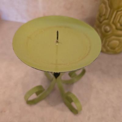 Eclectic Decor Lot – Ceramic Vase, LED Candle, Sand Timer & More