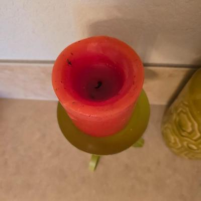 Eclectic Decor Lot – Ceramic Vase, LED Candle, Sand Timer & More