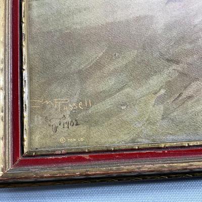 Oil Painting by CM Russell 1902