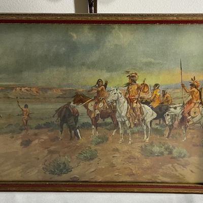 Oil Painting by CM Russell 1902