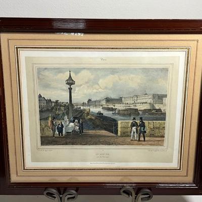 Paris print of Le Louvre