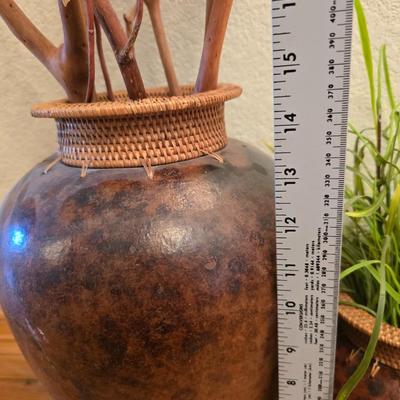 Matching Decorative Vase Set with Natural Fill