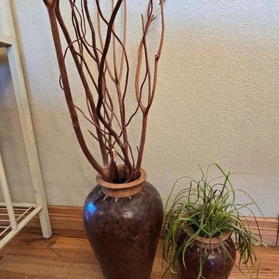 Matching Decorative Vase Set with Natural Fill