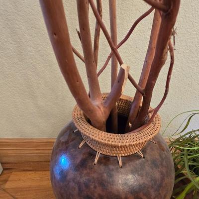 Matching Decorative Vase Set with Natural Fill