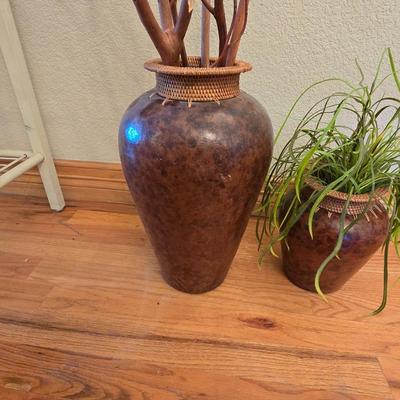 Matching Decorative Vase Set with Natural Fill