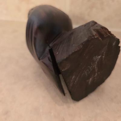 Southwest & Wildlife Decor Set – Black Etched Pottery, wooden Carved Eagle & Framed Print