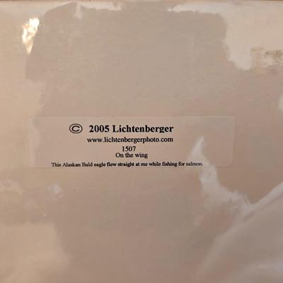 Southwest & Wildlife Decor Set – Black Etched Pottery, wooden Carved Eagle & Framed Print