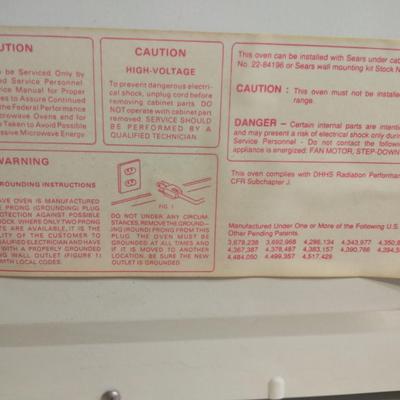 Kenmore countertop microwave